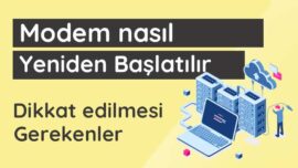Modem nasıl yeniden başlatılır Modem nasıl yeniden başlatılır
