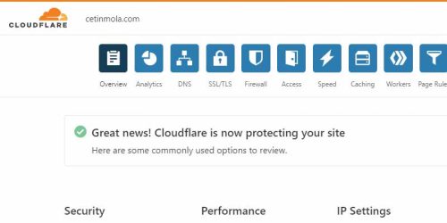 Cloudflare koruması aktif